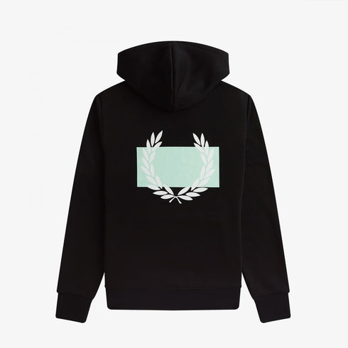 Fred Perry 印花抓毛連帽衫